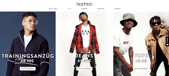 55% Rabatt auf fast alles bei Boohoo - nicht auf Sale