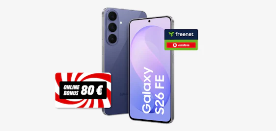Nur 2,50€/Monat 🤯📱 Samsung Galaxy S26 FE mit 2x Vodafone-Flat