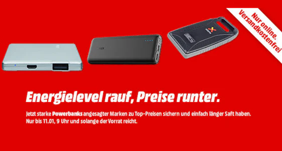 Viele Powerbanks stark reduziert (z.B. 2er Pack REALPOWER für 6 EUR inkl. VSK /IDEALO 11,99 EUR)