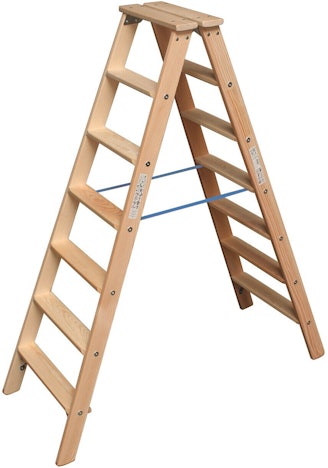 Krause Stufen-DoppelLeiter Holz 2x7 Sprossen im Angebot: Nur 114,66€ statt 134,00€