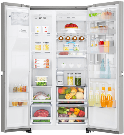 LG GSI 961 NEAZ für 1.899€ - leiser Side-by-Side Kühlschrank mit InstaView und 196l Gefrierbereich