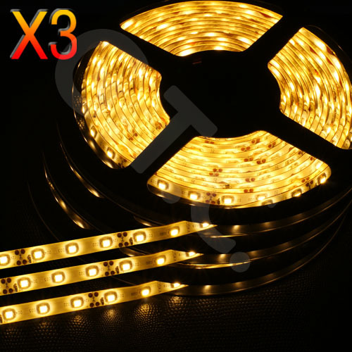3X 5M 300 LED Strip Streifen Flexibel Warmweiß Wasserdicht für 22,45€ &amp; versandkostenlos