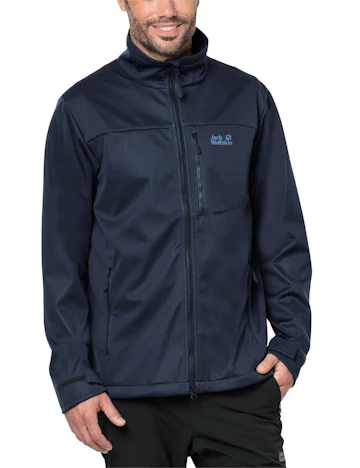Jack Wolfskin Herren the Emerald Men Atmungsaktiv Wasserabweisend Winddicht Outdoor Funktionsjacke Wanderjacke Softshelljacke, XXXL