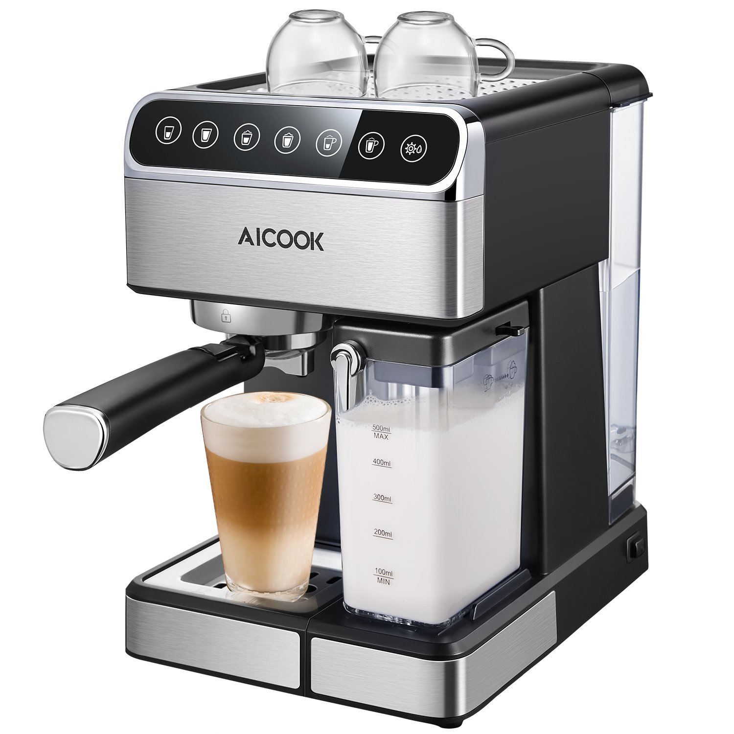 Aicook Automatische Kaffeemaschine, Edelstahl für 89.99€