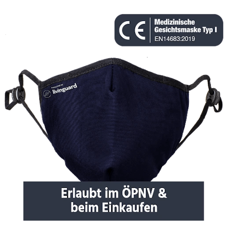 15% Rabatt bei WingGuard – z.B. CE-zertifizierte FFP2-Maske Livinguard Pro ab 21€