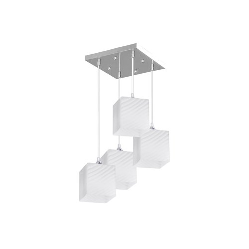  Spot-Light Pendelleuchte Quadra 1, 4-flammig, chrom / weiß SP-8132428 für 26,92 EUR