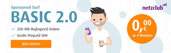 Kostenloser Handytarif durch Werbe-SMS: Netzclub SIM-Karte für 0€ - 200MB LTE im o2-Netz, keine Vertragsbindung
