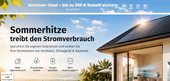 Sommer-Rabatt sichern! ☀️ Bis zu 200€ Rabatt auf Anker SOLIX Balkonkraftwerke bei solarmars.de 🔋