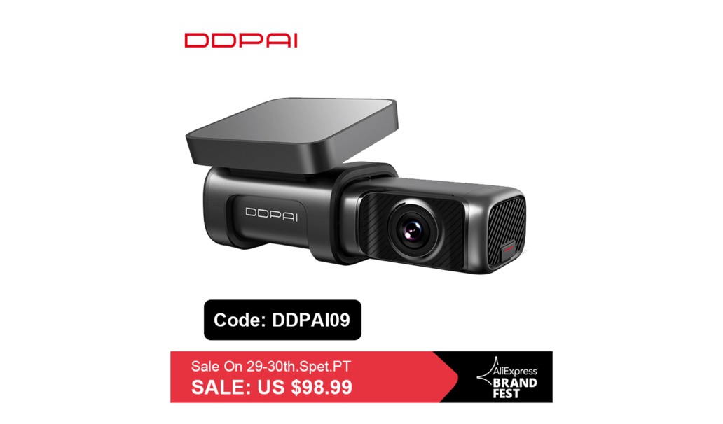 50% RABATT auf DDPAI Unfalldatenspeicher mini 5 mit Gutscheincode "DDPAI09"