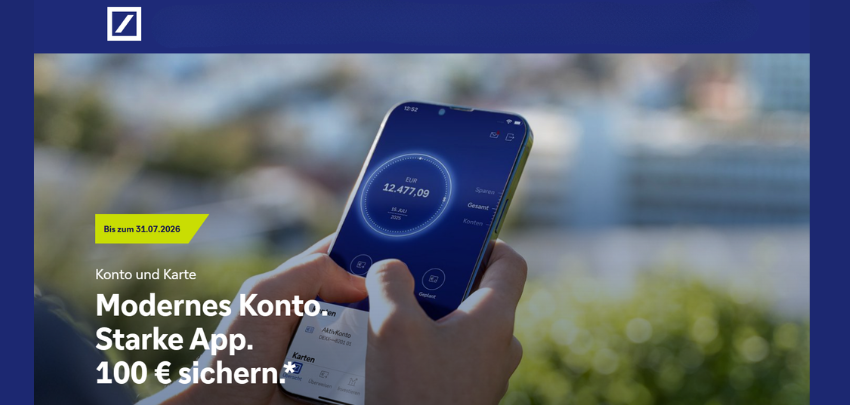 100€ Guthaben abstauben! 🏦 Deutsche Bank Bonus für neues Girokonto