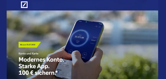 100€ Guthaben abstauben! 🏦 Deutsche Bank Bonus für neues Girokonto