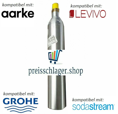 CO2 Zylinder z.Bsp für Sodastream 425g Kohlensäure für 60L