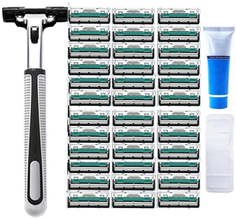  Manueller Rasierapparat mit doppelter Klinge aus Edelstahl für Herren