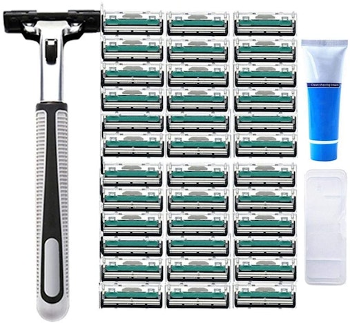 Manueller Rasierapparat mit doppelter Klinge aus Edelstahl für Herren