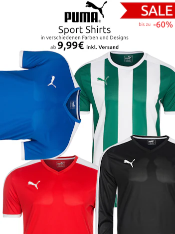 PUMA Herren Sport- und Freizeit Shirts im Sale ab 9,99€