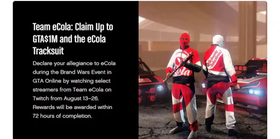 GTA Online Twitch Drops eCola/Sprunk