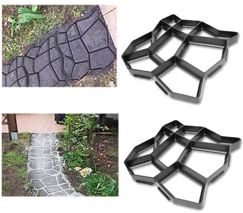 Hengda 2x Schalungsform für Beton Garten Gehwegen Trittsteinen, DIY