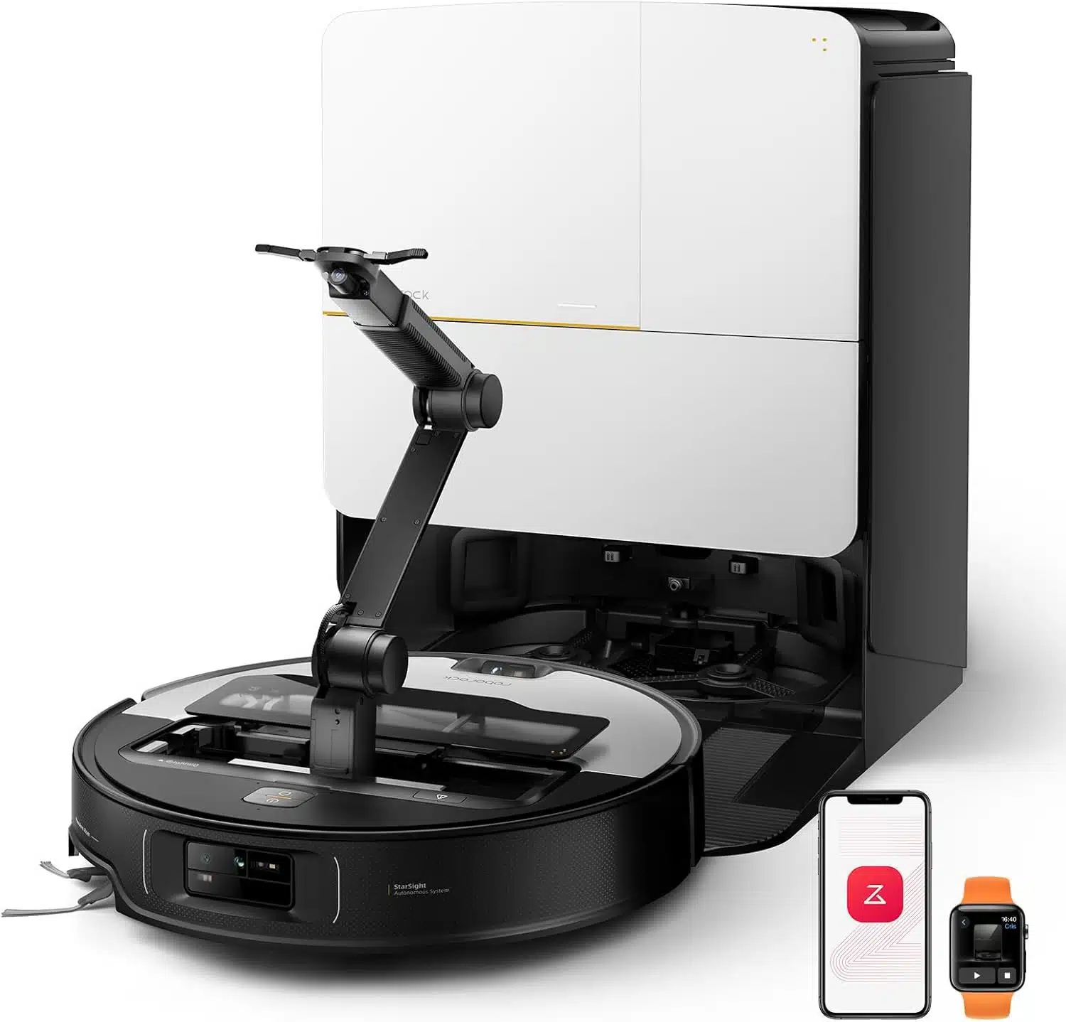 roborock Saros Z70 in Silber mit OmniGrip-Arm