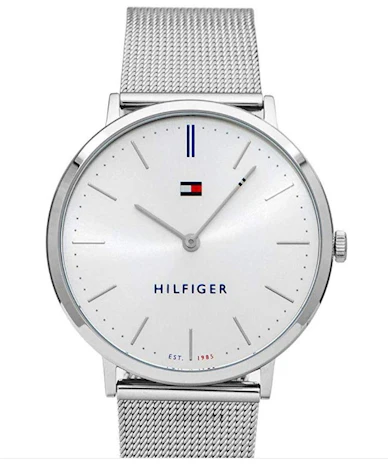 Tommy Hilfiger Unisex Erwachsene Analog Quarz Uhr mit Edelstahl Armband