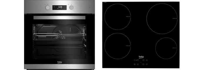 Beko BSM 22321 X für 399€ - Induktionskochfeld und Backofen aus Edelstahl