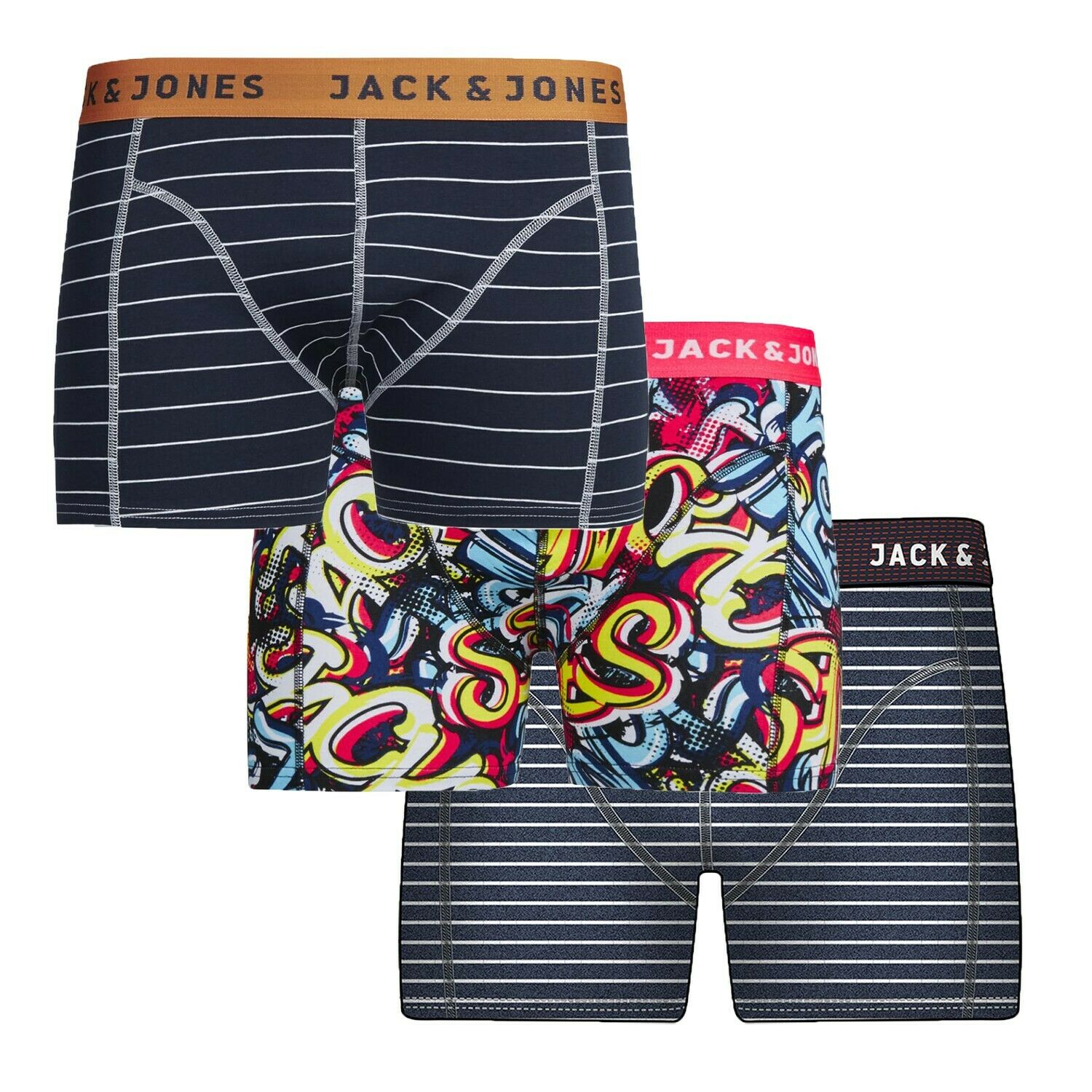 JACK &amp; JONES - 3er Pack Herren Boxer Shorts versch. Farben