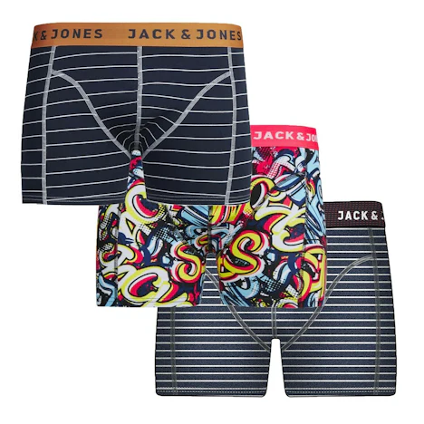 JACK & JONES - 3er Pack Herren Boxer Shorts versch. Farben