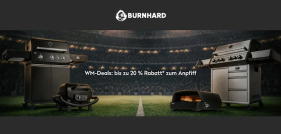 20% Rabatt bei Burnhard ♨️🤑 Gasgrills, Pizzaöfen & mehr zu Knallerpreisen