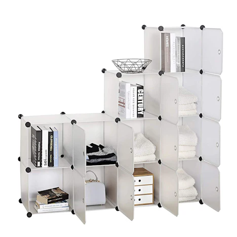 WOLTU Garderobenschrank DIY Ragalsystem