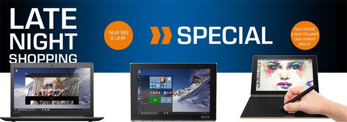 Saturn Late Night Shopping Special - z. B. Acer Swift 1 für 349€