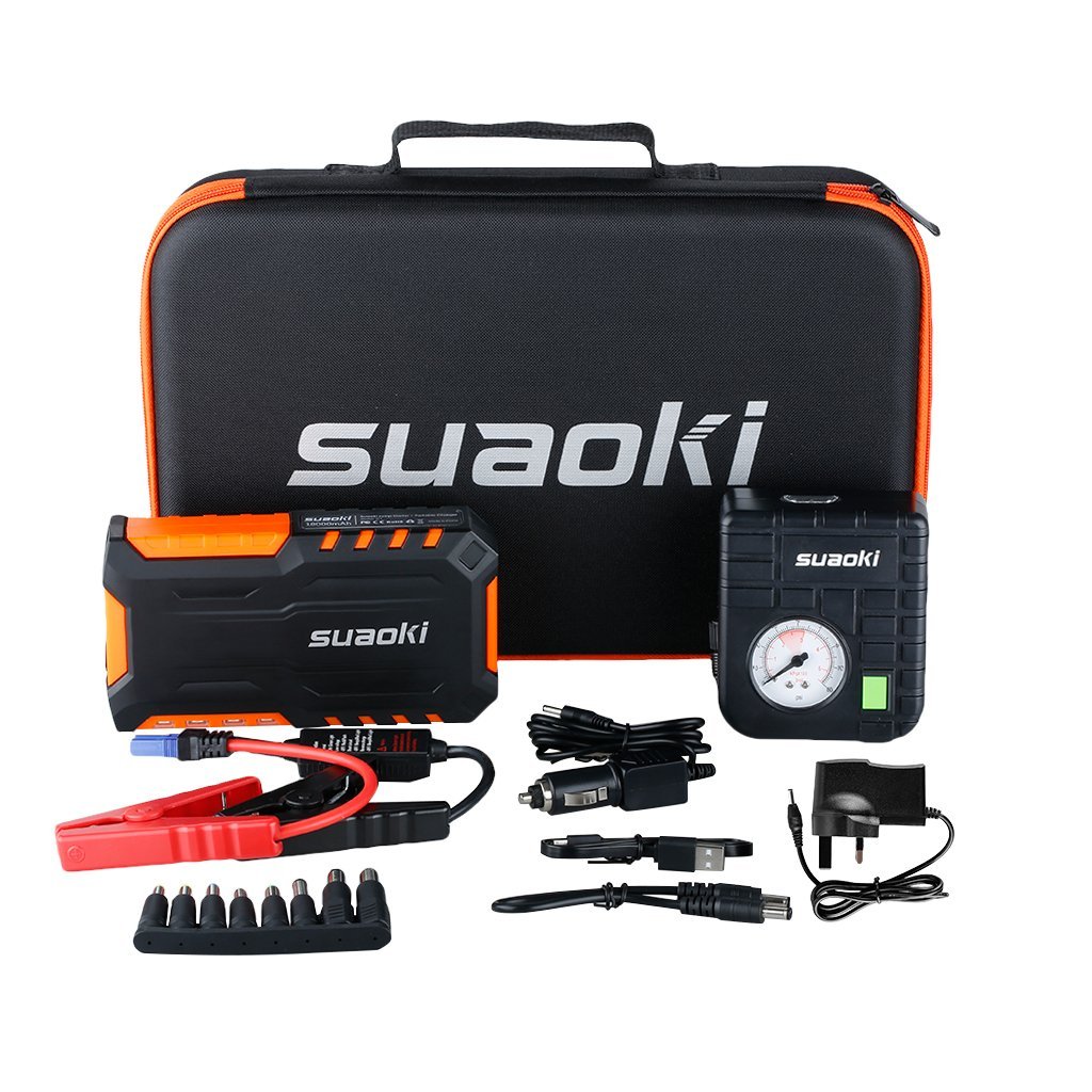 ​Auto Starthilfe, Suaoki G7 Plus 18000mAh 600A​ mit Mini Luftkompressor​ für 75€​