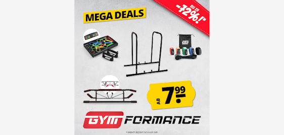 Fit ins neue Jahr! Sportspar Gymformance Fitnessgeräte, z.B. Klimmzugstange ab 19€