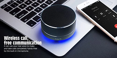 HAVIT 4 in 1 LED Bluetooth Lautsprecher, mini Metall Lautsprecher Speaker, starke Bass