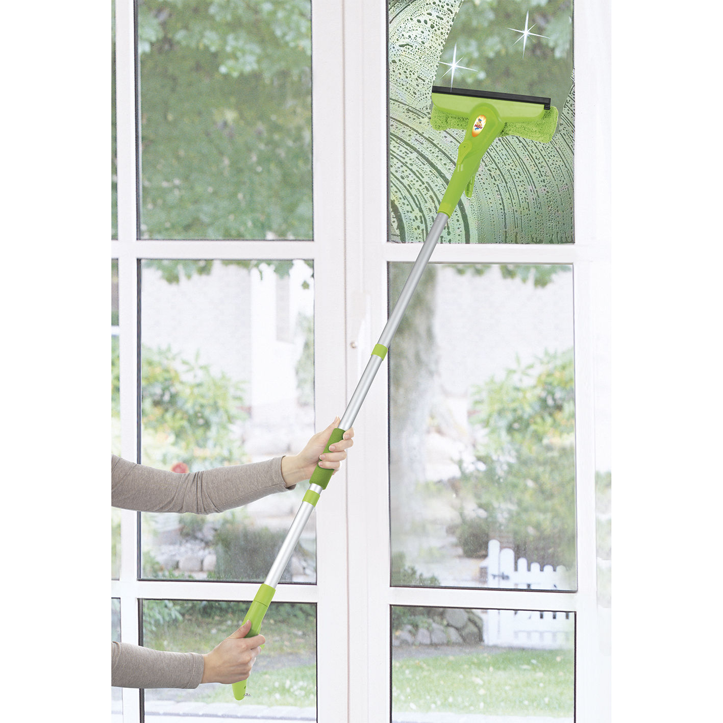 Mr Maxx XXL Fensterreiniger grün Fenster Abzieher Wischer putzen langer Stiel