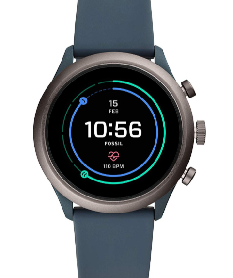 Fossil Herren-Smartwatch mit Silikon Armband