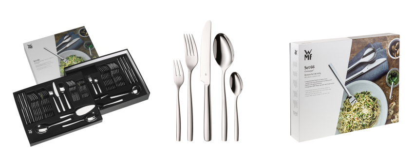 WMF Palma für 149€ - 66-teiliges Besteckset aus Cromargan Edelstahl für 12 Personen