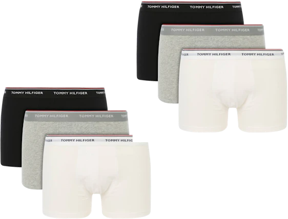 Tommy Hilfiger Boxershorts 6er-Pack für 35€ - in Schwarz, Grau & Weiß