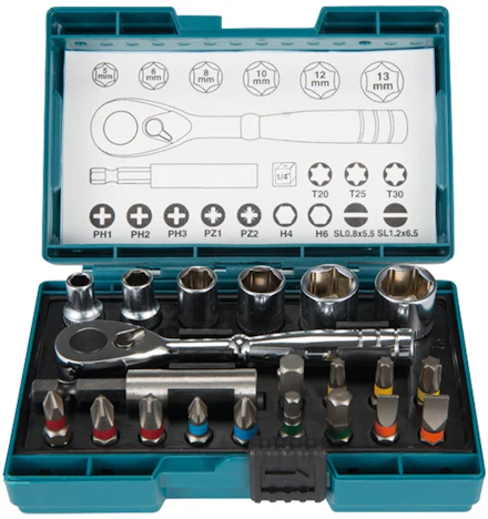 Makita B-54081 für 16€ − Ratschen-Bit Set, 21-tlg.