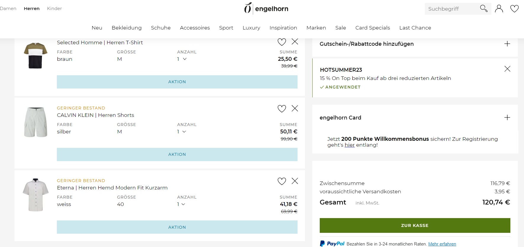 engelhorn Gutschein einloesen