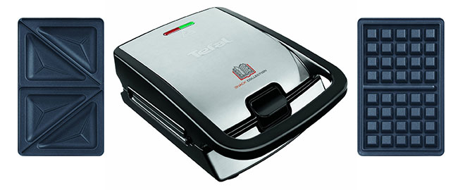 Tefal SW852D Snack Collection - Multifunktionsgerät für Waffeln und Sandwiches für 59€