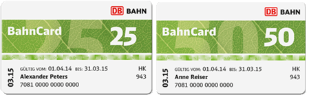 50% Rabatt auf ermäßigte Bahncards 25 und 50 - gelten 1 Jahr *UPDATE*