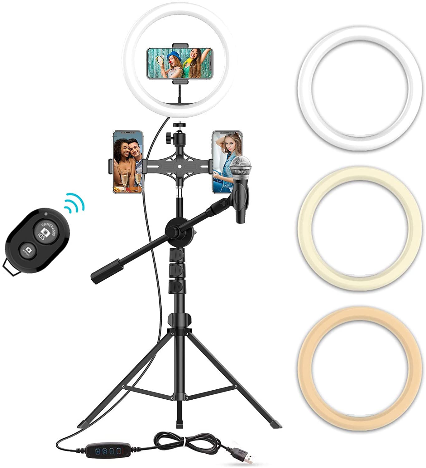 60% Rabatt - 10 "Selfie-Ringlicht mit 63" Stativ-Ständer