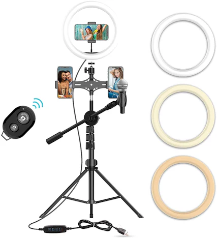 60% Rabatt - 10 "Selfie-Ringlicht mit 63" Stativ-Ständer