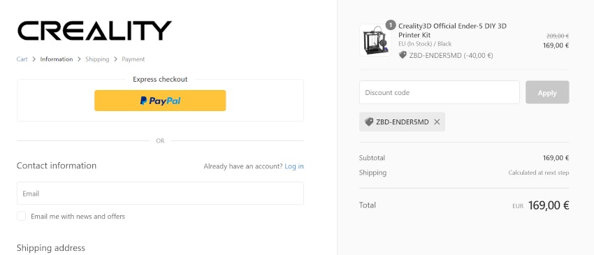 creality-ender-5-gutscheincode