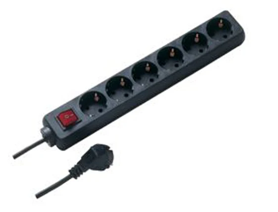 REV Ritter 0512380555 Steckdosenleiste 6 fach mit Schalter KS 1.4 m, schwarz für 3,55 EUR