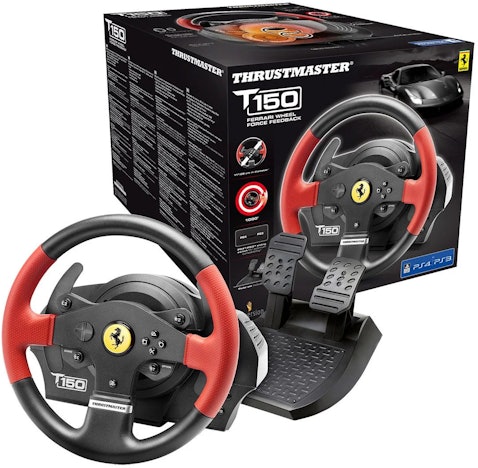 Thrustmaster T150 Ferrari Edition für 119€ – Gaming-Lenkrad mit Pedalset für Playstation & PC