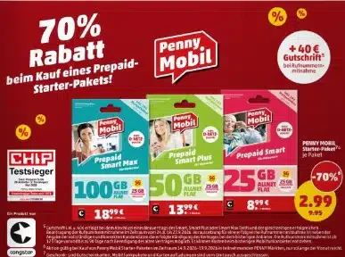Penny: Prepaid Starterpaket für nur 2,99 € ab 14.09.