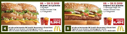 mcdonalds gutscheine