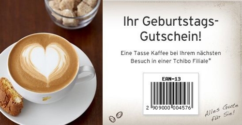 Gratis Geburtstags-Kaffee im Tchibo Newsletter