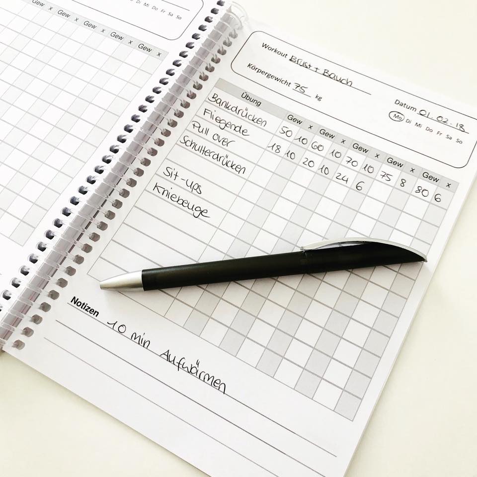 20% Rabatt auf Fitness-Notizbücher