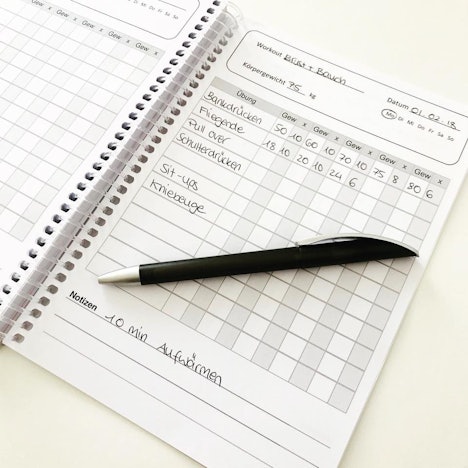 20% Rabatt auf Fitness-Notizbücher